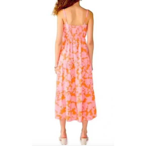 Elegant Pink and Orange Women's Dress - Picture 2 of 10